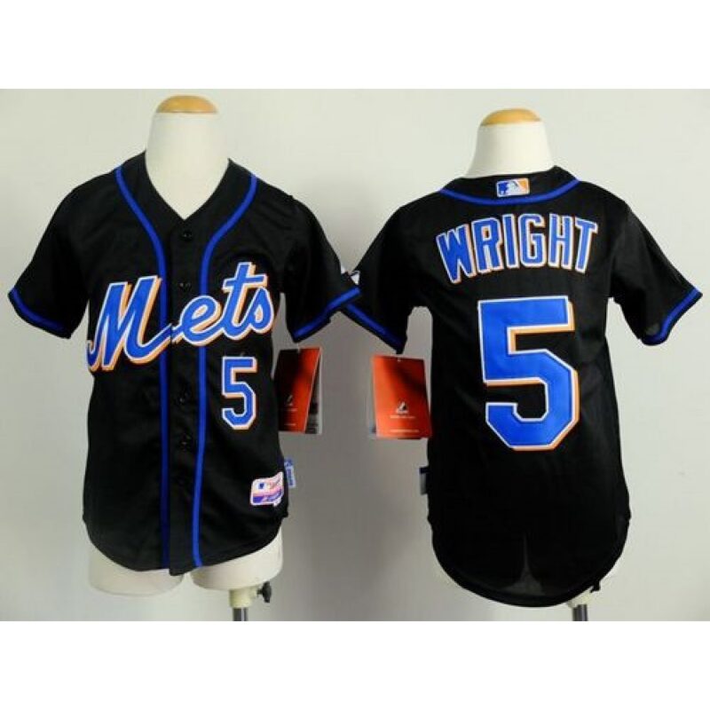 68635da567b73_1 Mets #5 David Wright Black Cool Base Stitched Youth MLB Jersey