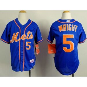 68635daaed22e_1 Mets #5 David Wright Blue Alternate Home Cool Stitched Youth MLB Jersey