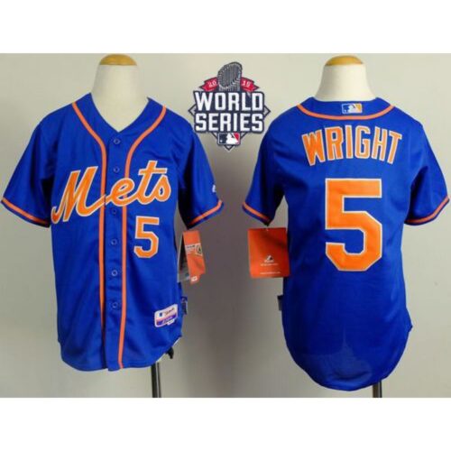 68635dad871bf_1 Mets #5 David Wright Blue Alternate Home Cool W/2015 World Series Patch Stitched Youth MLB Jersey