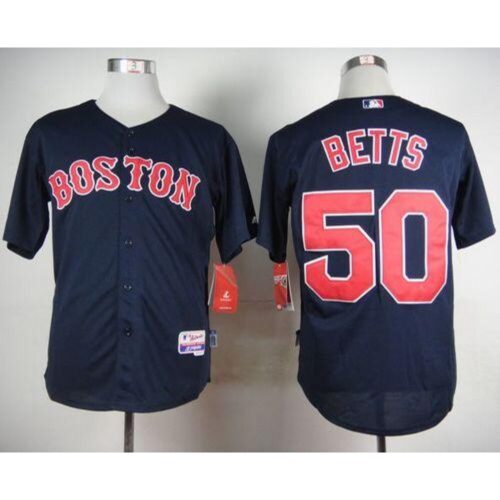 68635dd99659d_1 Red Sox #50 Mookie Betts Dark Blue Cool Base Stitched MLB Jersey