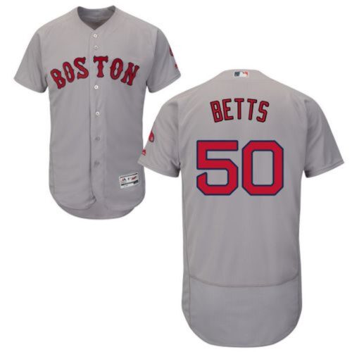68635df1a6751_1 Red Sox #50 Mookie Betts Grey Flexbase Authentic Collection Stitched MLB Jersey