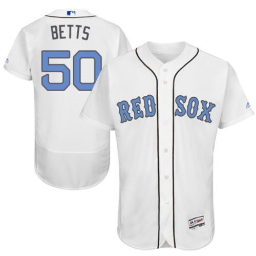 68635e058a400_1 Red Sox #50 Mookie Betts White Flexbase Authentic Collection 2016 Father's Day Stitched MLB Jersey