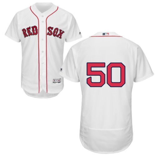68635e08d9933_1 Red Sox #50 Mookie Betts White Flexbase Authentic Collection Stitched MLB Jersey
