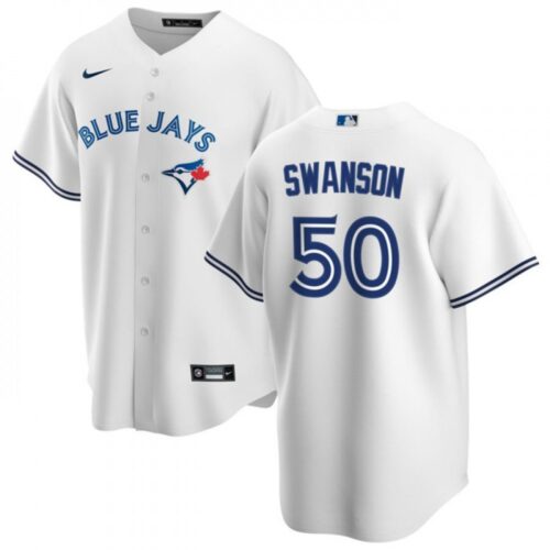 68635e12749c4_1 Men's Toronto Blue Jays #50 Erik Swanson White Cool Base Stitched Jersey
