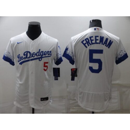 68635e1b26c21_1 Youth Los Angeles Dodgers #5 Freddie Freeman White City Connect Stitched Baseball Jersey