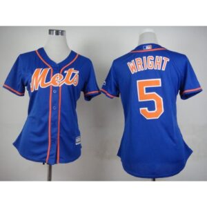 68635e3401115_1 Mets #5 David Wright Blue Alternate Women's Stitched MLB Jersey