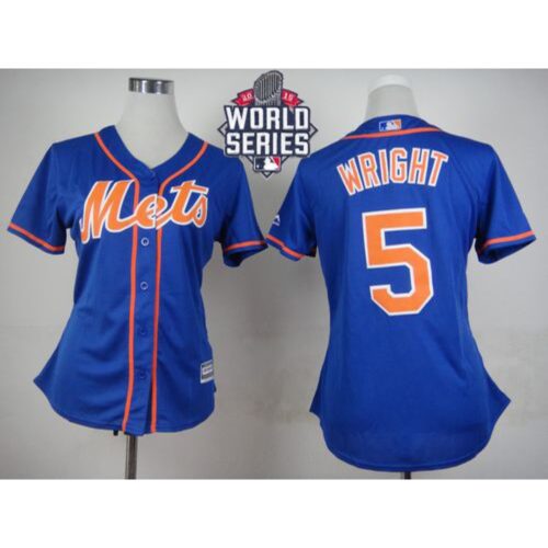 68635e3949345_1 Mets #5 David Wright Blue Alternate W/2015 World Series Patch Women's Stitched MLB Jersey