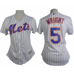 68635e4914034_1 Mets #5 David Wright White(Blue Strip) Women's Home Stitched MLB Jersey