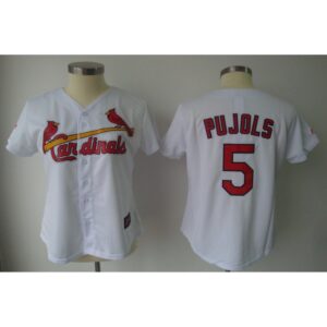68635e5945477_1 Cardinals #5 Albert Pujols White Women's Fashion Stitched MLB Jersey