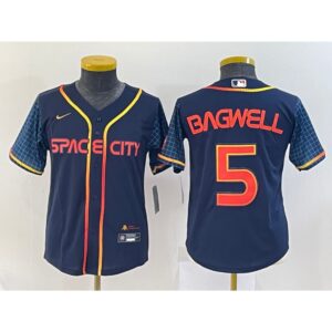 68635e69258eb_1 Women's Houston Astros #5 Jeff Bagwell 2022 Navy City Connect Stitched Jersey(Run Small)