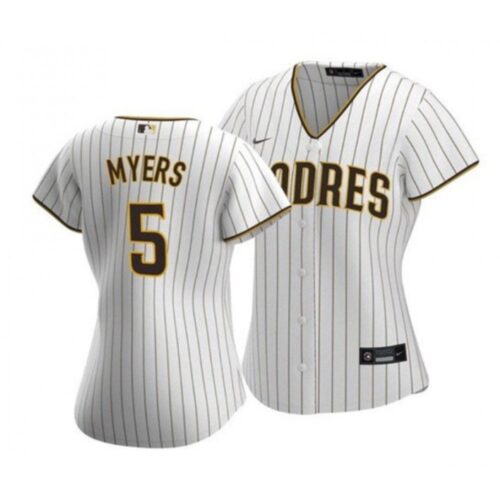 68635e7408a9b_1 Women's San Diego Padres #5 Wil Myers White Cool Base Stitched Baseball Jersey(Run Small)