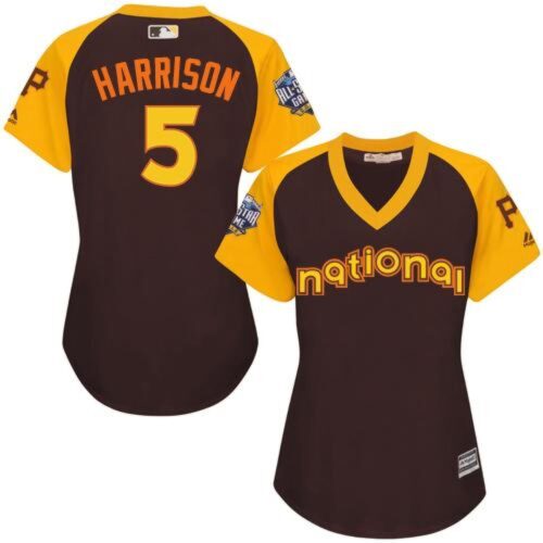 68635e9202208_1 Pirates #5 Josh Harrison Brown 2016 All-Star National League Women's Stitched MLB Jersey