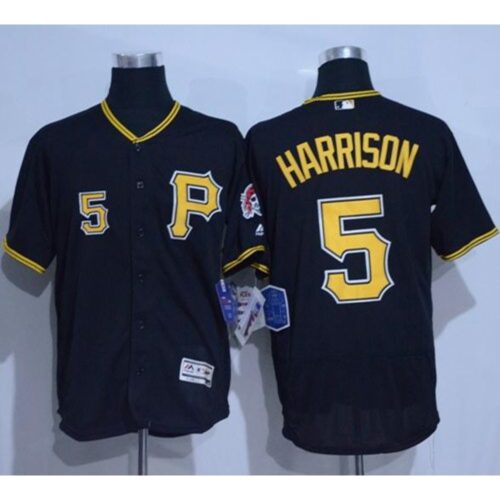 68635ee411586_1 Pirates #5 Josh Harrison Black Flexbase Authentic Collection Stitched MLB Jersey