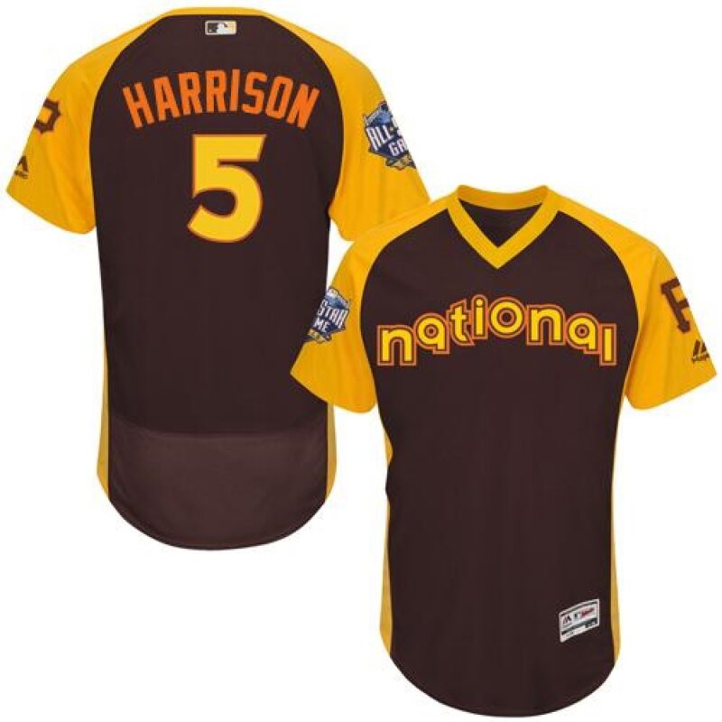 68635eeaadaf0_1 Pirates #5 Josh Harrison Brown Flexbase Authentic Collection 2016 All-Star National League Stitched MLB Jersey