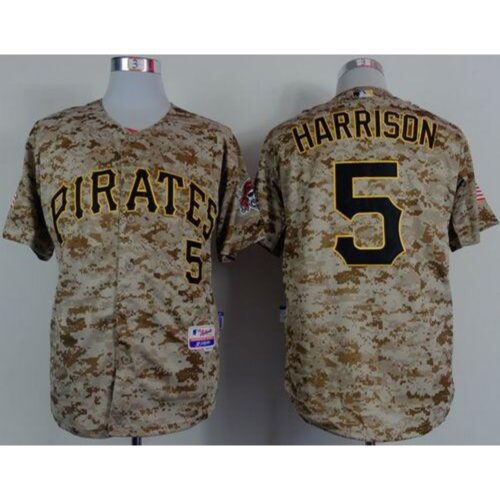 68635eeded500_1 Pirates #5 Josh Harrison Camo Alternate Cool Base Stitched MLB Jersey