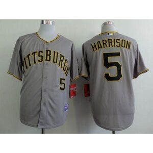 68635ef4df75e_1 Pirates #5 Josh Harrison Grey Cool Base Stitched MLB Jersey