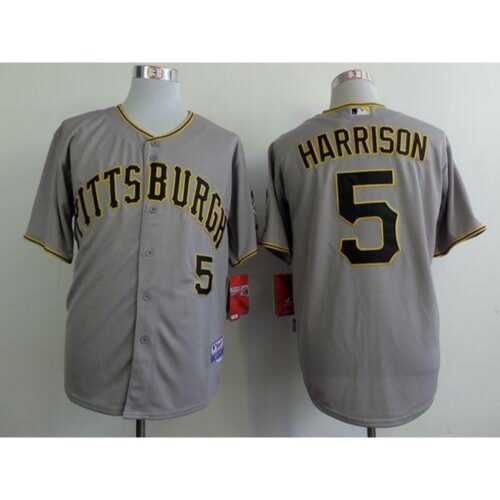 68635ef4df75e_1 Pirates #5 Josh Harrison Grey Cool Base Stitched MLB Jersey
