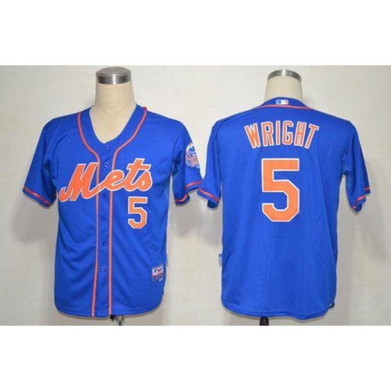 68635f170c28f_1 Mets #5 David Wright Blue Alternate Home Cool Base Stitched MLB Jersey
