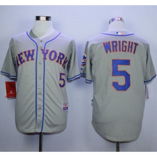 68635f483f840_1 Mets #5 David Wright Stitched Grey MLB Jersey