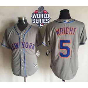 68635f529f504_1 Mets #5 David Wright New Grey Cool Base W/2015 World Series Patch Stitched MLB Jersey