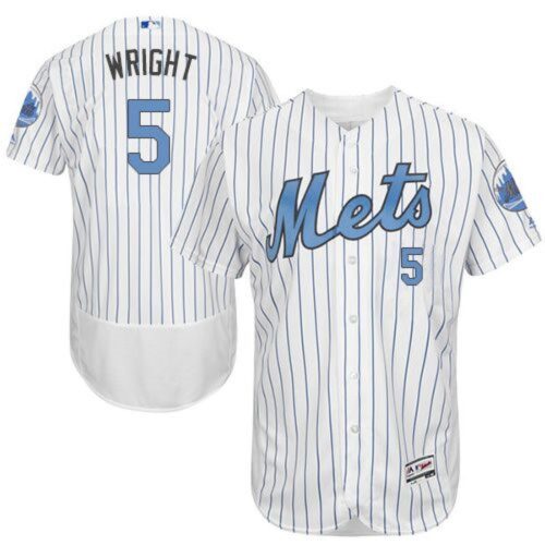 68635f6734ccb_1 Mets #5 David Wright White(Blue Strip) Flexbase Authentic Collection 2016 Father's Day Stitched MLB Jersey