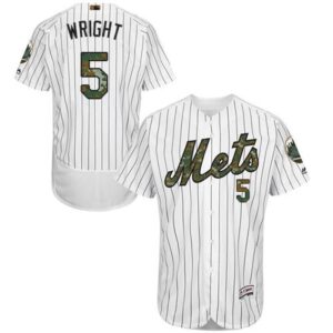 68635f747bb1c_1 Mets #5 David Wright White(Blue Strip) Flexbase Authentic Collection 2016 Memorial Day Stitched MLB Jersey