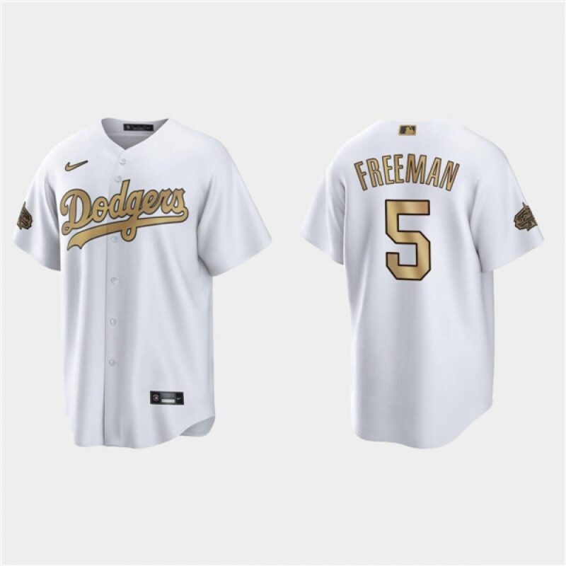 68635f959d0ff_1 Men's Los Angeles Dodgers #5 Freddie Freeman 2022 All-Star White Cool Base Stitched Baseball Jersey