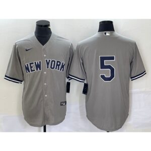 68635fb198572_1 Men's New York Yankees #5 Joe DiMaggio Grey Cool Base Stitched Baseball Jersey