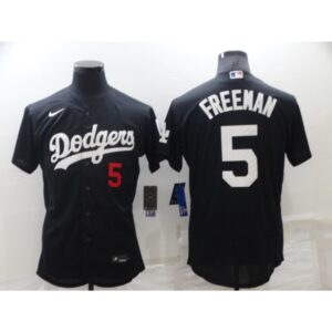 68635fd2a76a1_1 Men's Los Angeles Dodgers #5 Freddie Freeman Black Flex Base Stitched Jersey