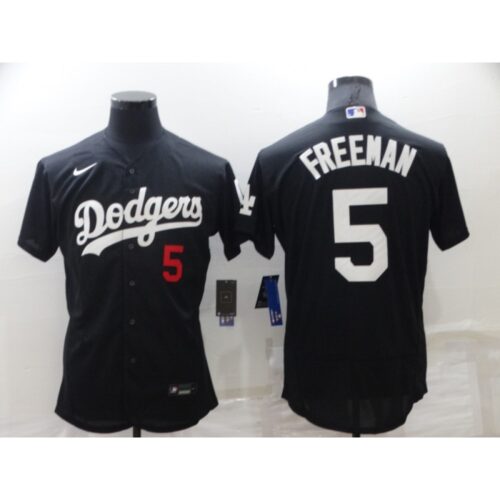 68635fd2a76a1_1 Men's Los Angeles Dodgers #5 Freddie Freeman Black Flex Base Stitched Jersey