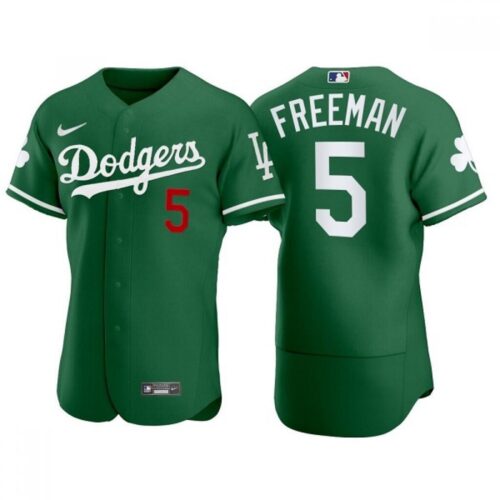 68635fe9cf886_1 Men's Los Angeles Dodgers #5 Freddie Freeman Green Flex Base Stitched Jersey