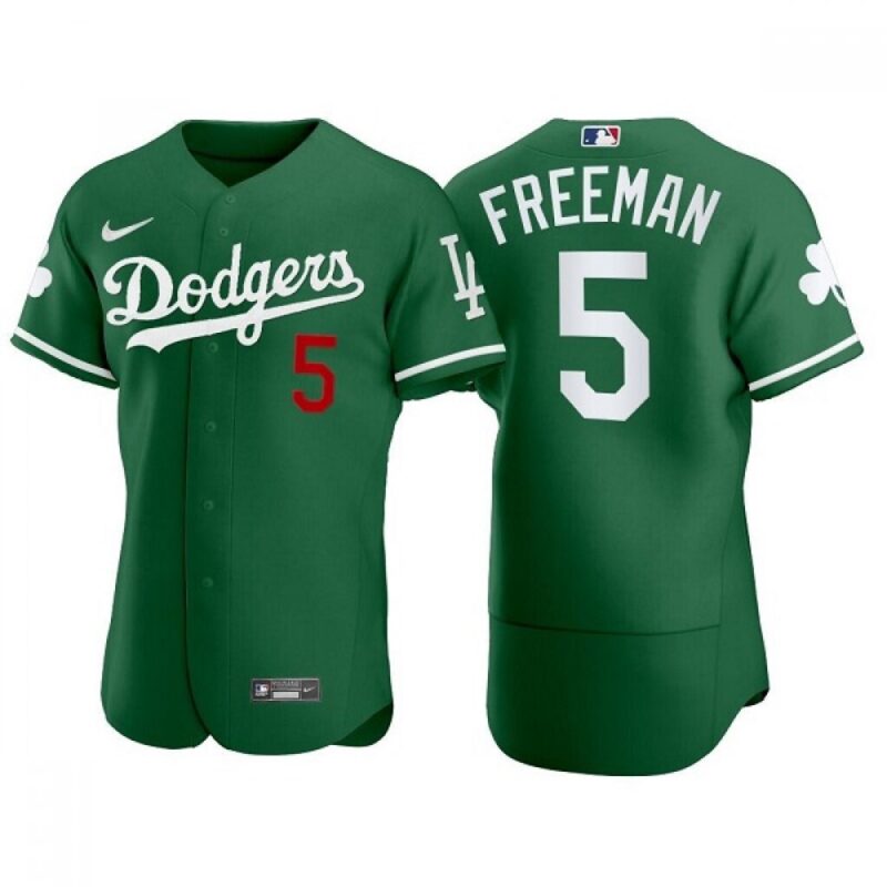 68635fe9cf886_1 Men's Los Angeles Dodgers #5 Freddie Freeman Green Flex Base Stitched Jersey