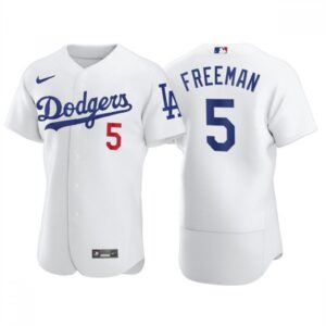 68636036d9af3_1 Men's Los Angeles Dodgers #5 Freddie Freeman White Flex Base Stitched Jersey