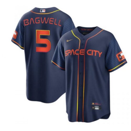 6863608c53b7a_1 Men's Houston Astros #5 Jeff Bagwell 2022 Navy City Connect Cool Base Stitched Jersey