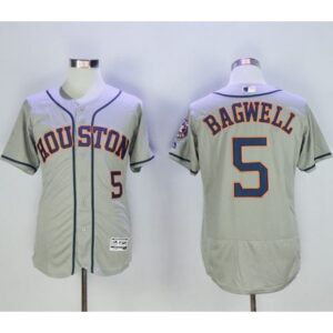 6863609a47054_1 Astros #5 Jeff Bagwell Grey Flexbase Authentic Collection Stitched MLB Jersey