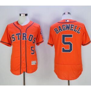 686360a12d8fc_1 Astros #5 Jeff Bagwell Orange Flexbase Authentic Collection Stitched MLB Jersey