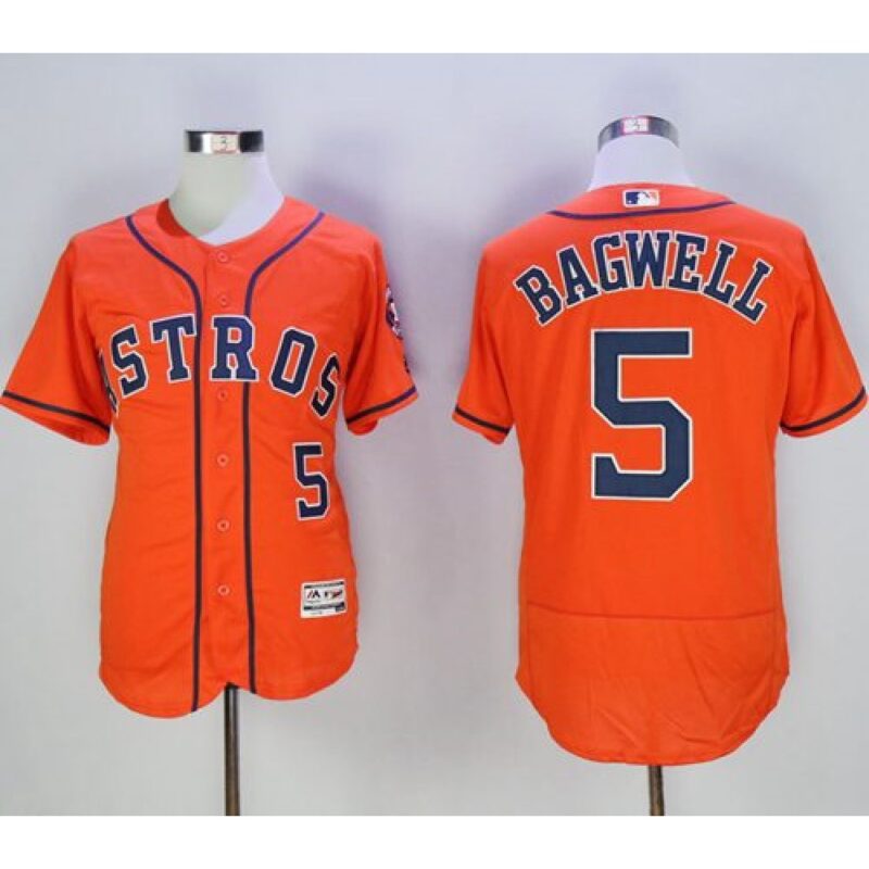 686360a12d8fc_1 Astros #5 Jeff Bagwell Orange Flexbase Authentic Collection Stitched MLB Jersey