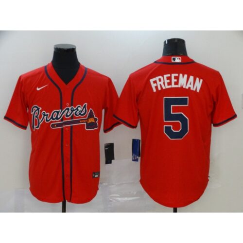 686360bc02d5b_1 Men's Atlanta Braves #5 Freddie Freeman Red Cool Base Stitched MLB Jersey