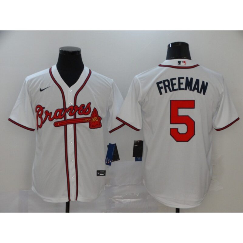 686360d48203a_1 Men's Atlanta Braves #5 Freddie Freeman White Cool Base Stitched MLB Jersey