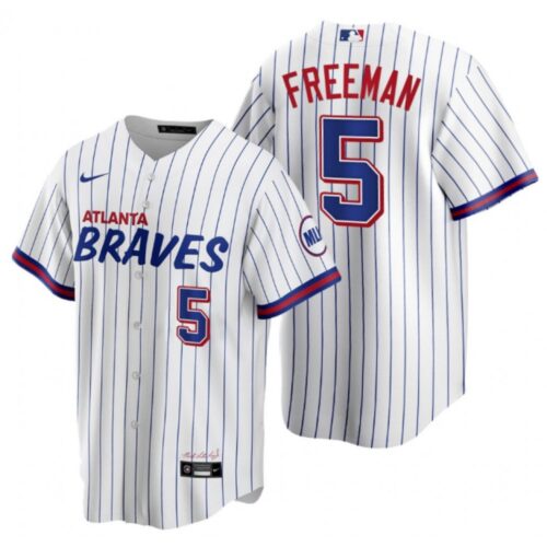 686360dea2f00_1 Men's Atlanta Braves #5 Freddie Freeman 2021 White City Connect Stitched Jersey