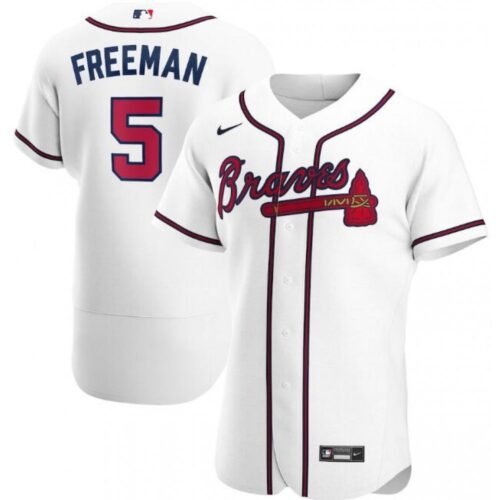 686360e89515d_1 Men's Atlanta Braves #5 Freddie Freeman White Flex Base Stitched Jersey