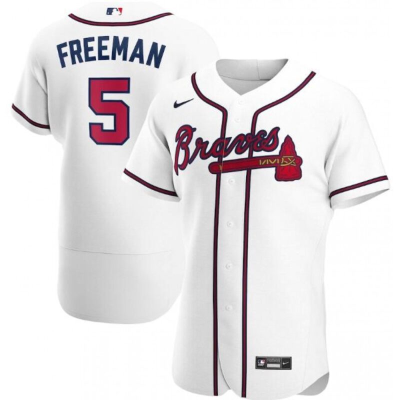 686360e89515d_1 Men's Atlanta Braves #5 Freddie Freeman White Flex Base Stitched Jersey