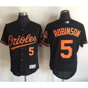 6863613435eae_1 Orioles #5 Brooks Robinson Black Flexbase Authentic Collection Stitched MLB Jersey