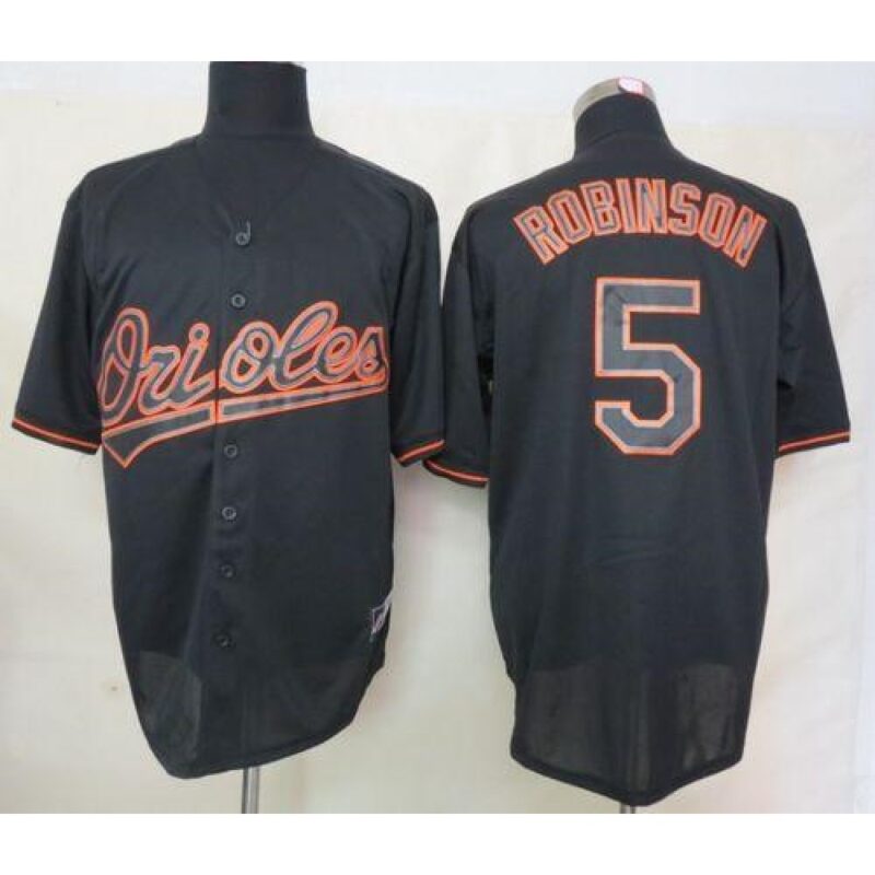 68636137a8d68_1 Orioles #5 Brooks Robinson Black Fashion Stitched MLB Jersey