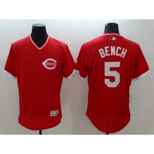 68636155a36a4_1 Reds #5 Johnny Bench Red Flexbase Authentic Collection Cooperstown Stitched MLB Jersey