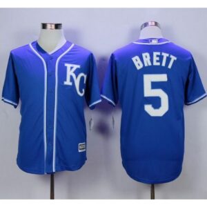 686361f755fa5_1 Royals #5 George Brett Blue Alternate 2 New Cool Base Stitched MLB Jersey