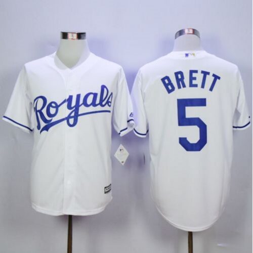 6863623565fe9_1 Royals #5 George Brett White New Cool Base Stitched MLB Jersey