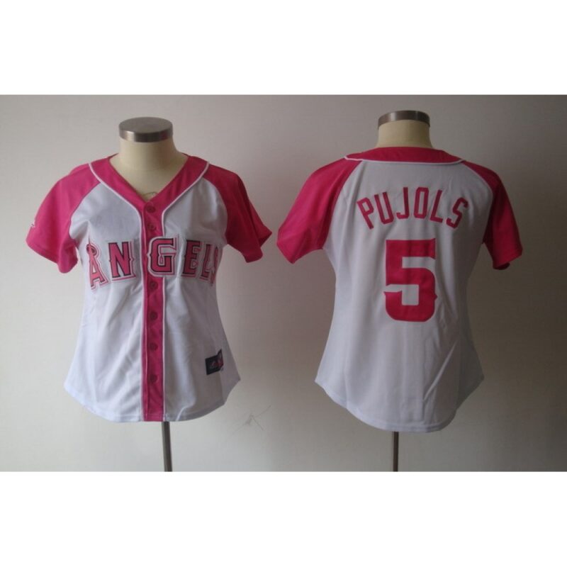 68636250eeb9e_1 Women's Los Angeles Angels #5 Albert Pujols White Splash Fashion Stitched MLB Jersey