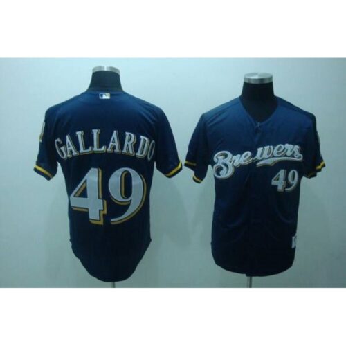 686362fab4a12_1 Brewers #49 Yovani Gallardo Stitched Blue MLB Jersey