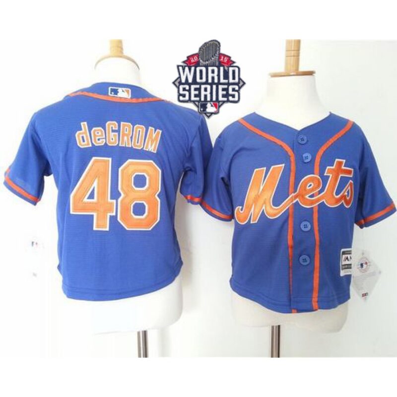 686363142c8b1_1 Toddler Mets #48 Jacob DeGrom Blue Alternate Home Cool Base W/2015 World Series Patch Stitched MLB Jersey